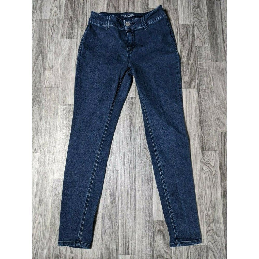 (3/$35) Maurices Womens Size Small Regular High Rise Stretchy Denim Blue Jeans
